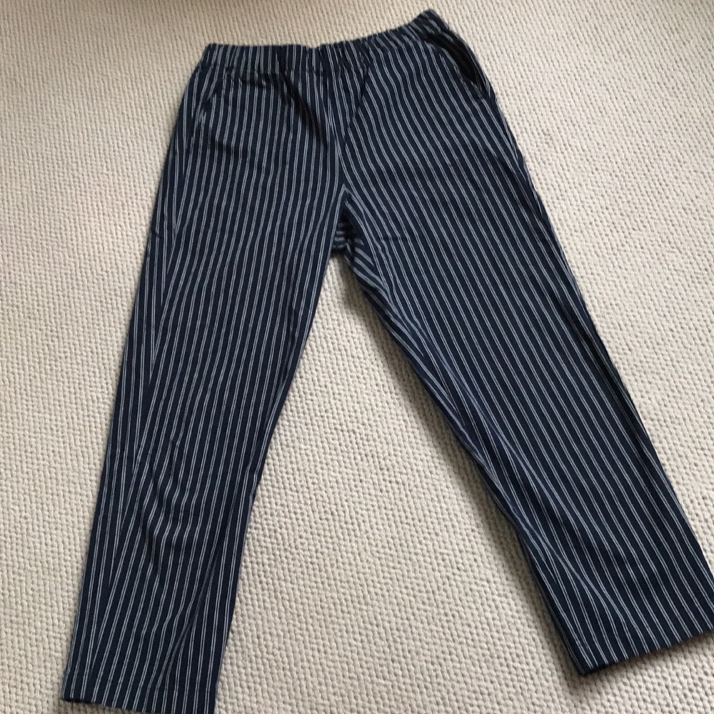 Uniqlo cotton pinstripe trousers